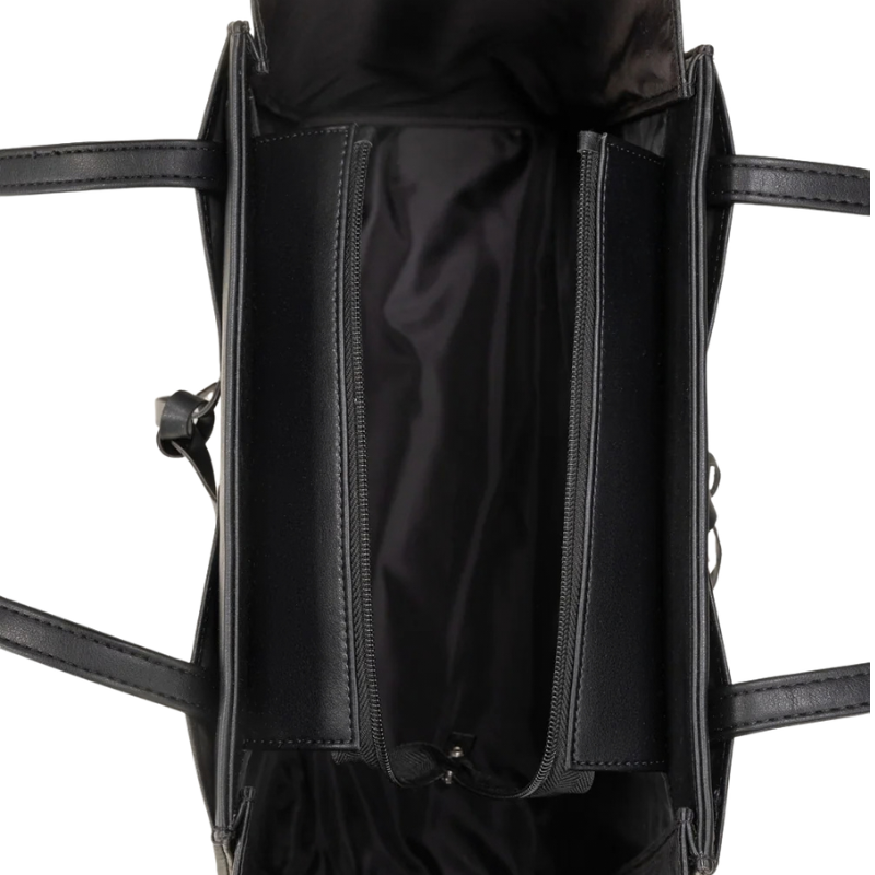 Structured Tote Bag with Panel Detailing
