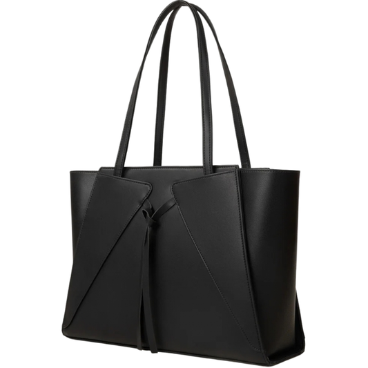 Structured Tote Bag with Panel Detailing